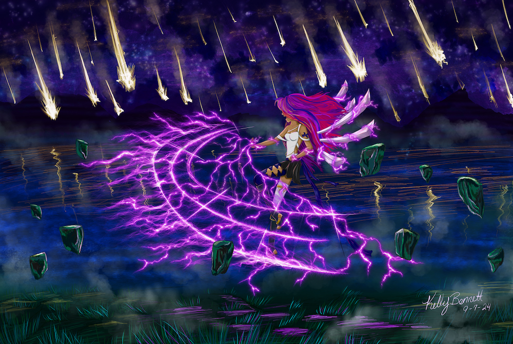 Wrath: A digital art piece created with a Huion tablet, and Corel Painter 2023.