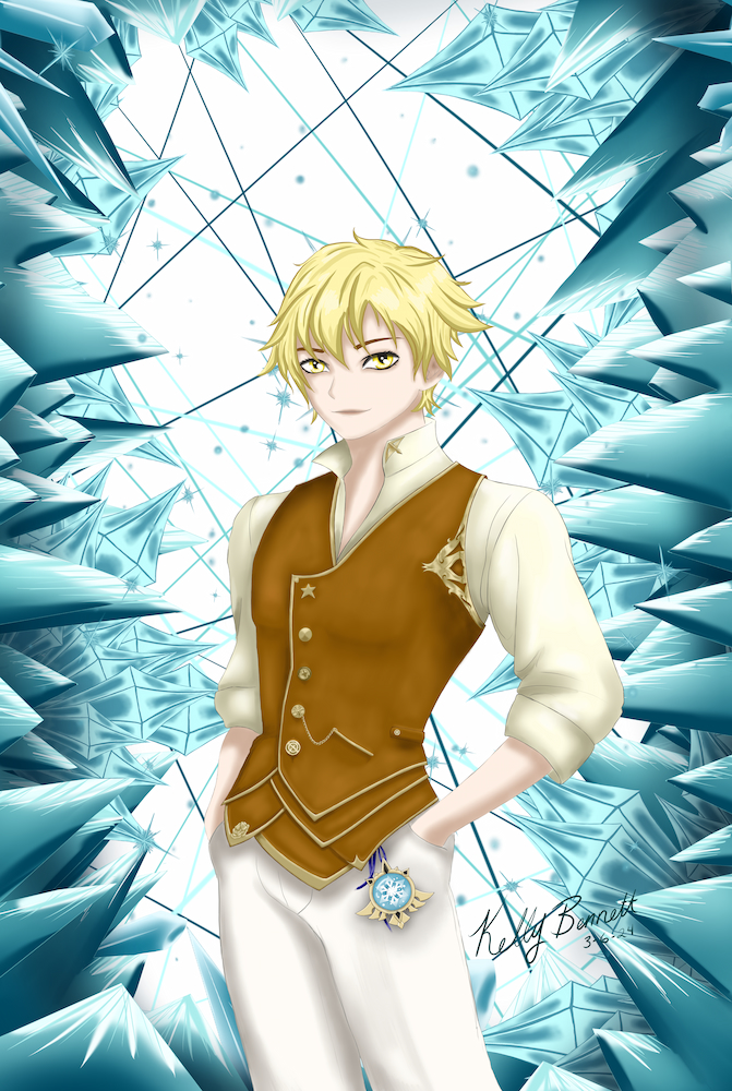 Digital painting of an original charater I created for Genshin Impact for fun