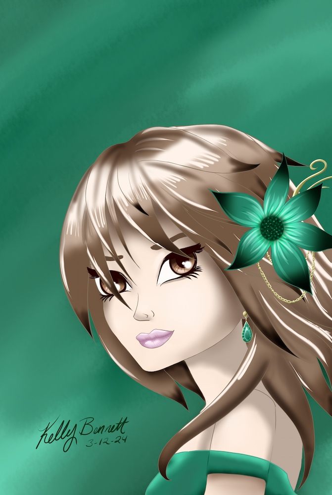 A digital painting of a animae style character