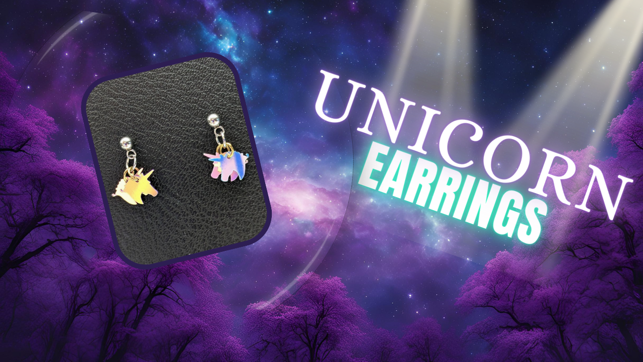 Adorable, simple unicorn earrings